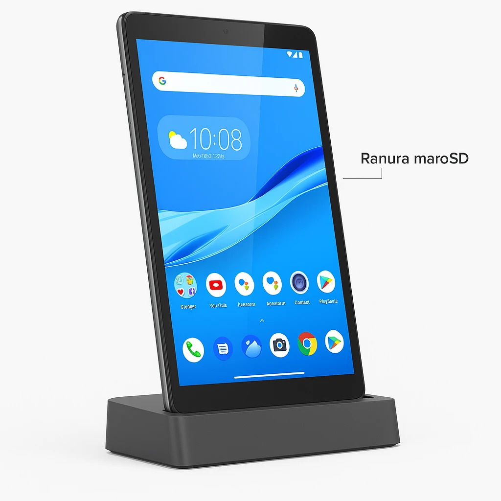 Lenovo Smart Tab M8 ZA5C - Tableta - Android 9.0 (Pie) - 32 GB eMMC - 8" IPS (1280 x 800) - Ranura para microSD - gris hierro - con Lenovo Smart Charging Station