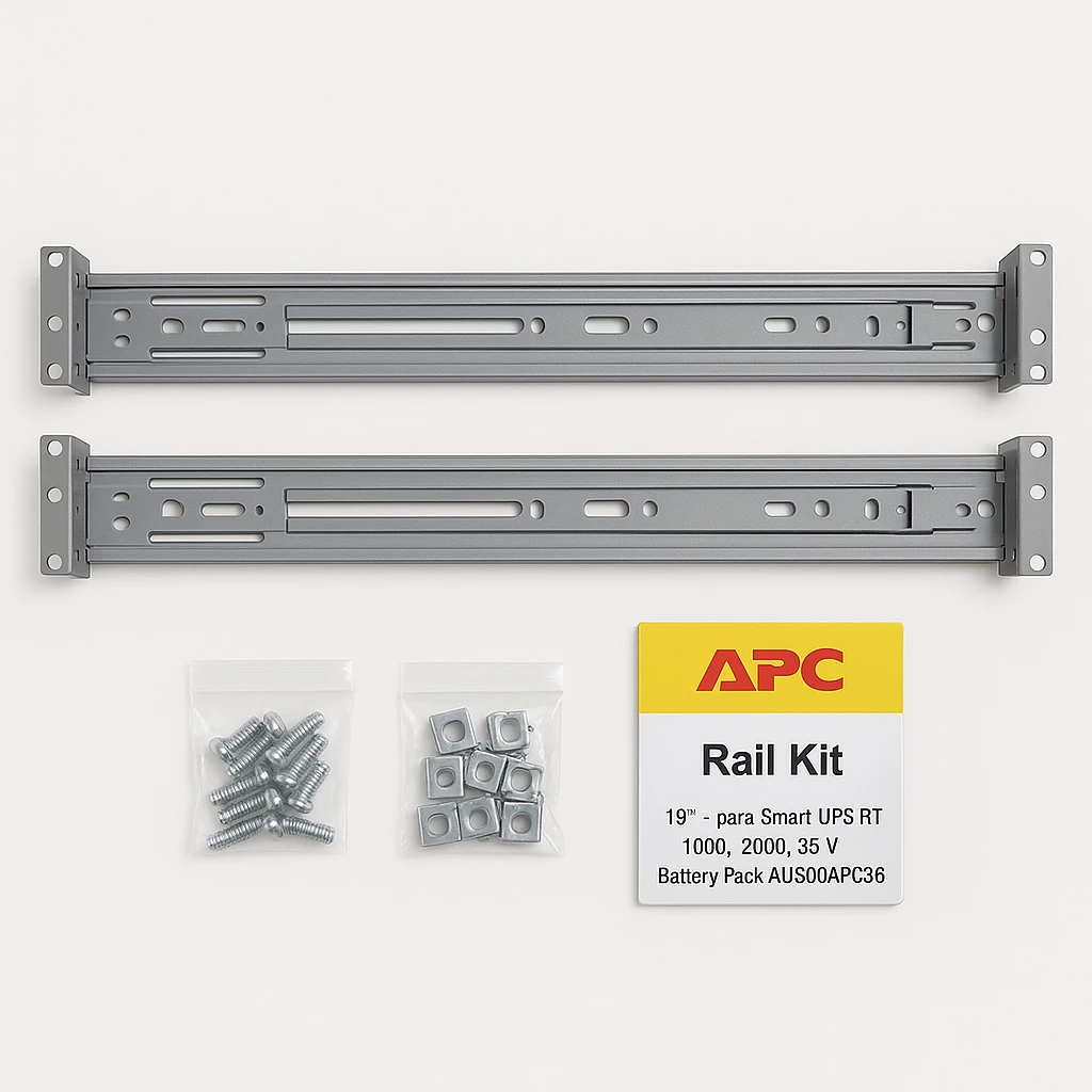 APC - Juego de rieles para rack - gris - 19" - para Smart-UPS RT 1000, 2000, 48V Battery Pack