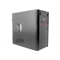 Xtech - XTQ-100CL - Desktop - Micro ATX - Black with blue accents - pc case 600W ps logo