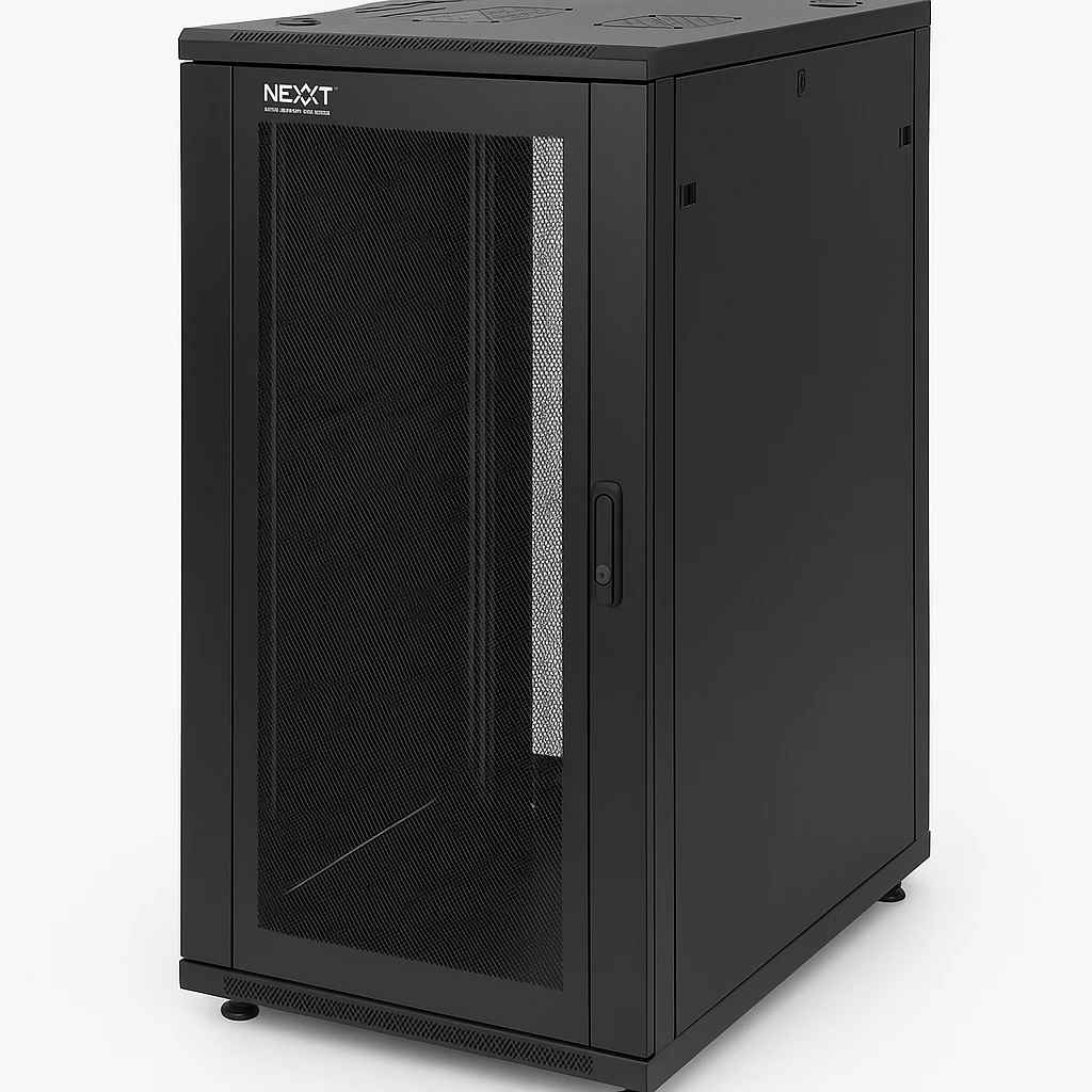 Nexxt Solutions - Rack armario - instalable en el suelo - RAL 9005, negro barniz - 37U - 19"
