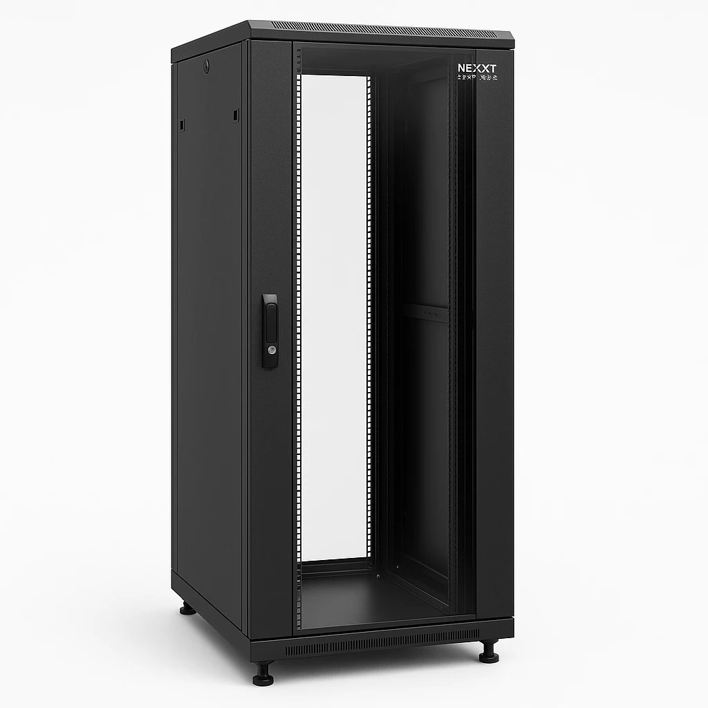 Nexxt Solutions - Rack armario - instalable en el suelo - RAL 9005, negro barniz - 42U - 19"