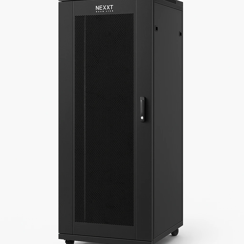 Nexxt Solutions - Rack armario - instalable en el suelo - RAL 9005, negro barniz - 42U - 19"