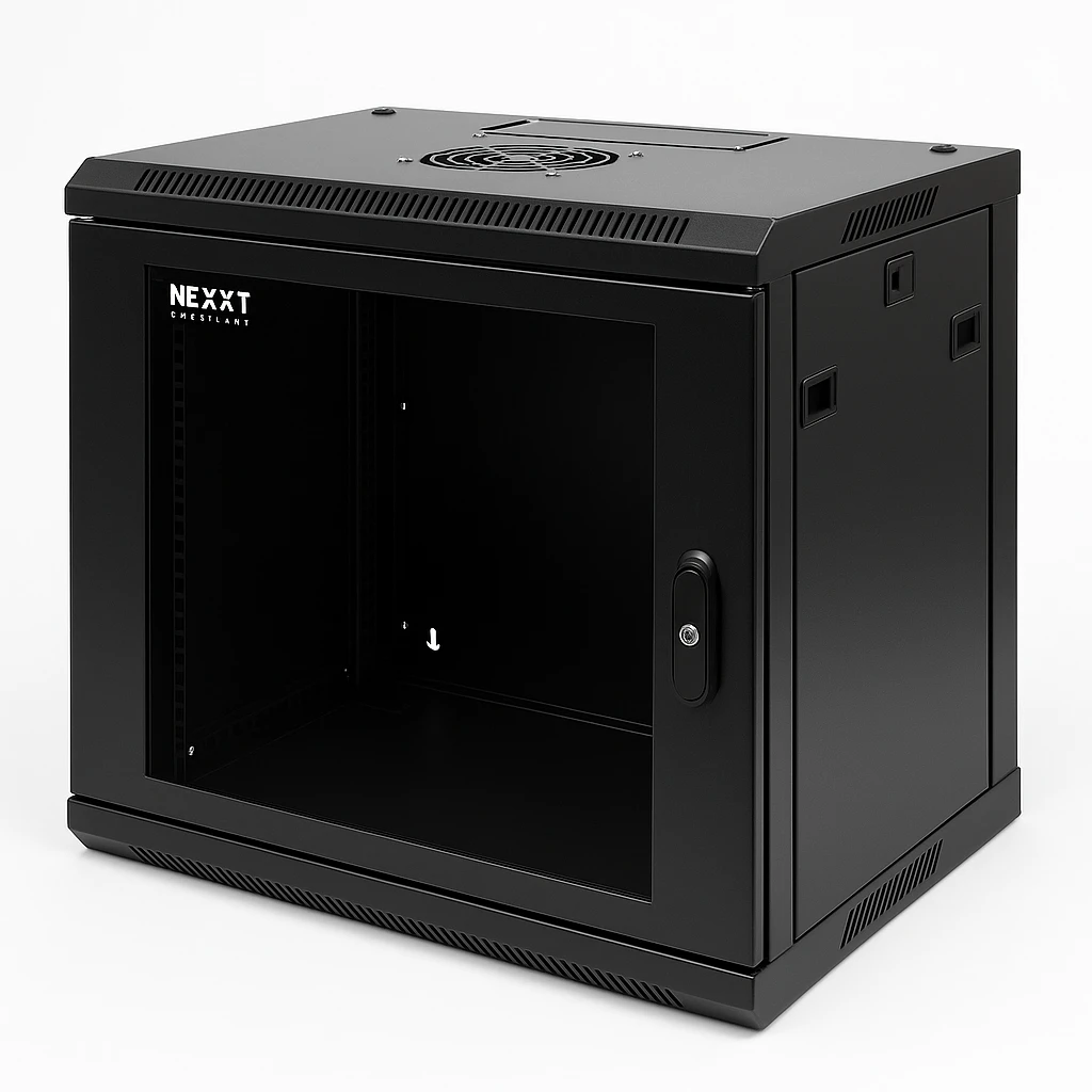 Nexxt Solutions - Rack armario - instalable en pared - RAL 9005, negro barniz - 9U - 19"