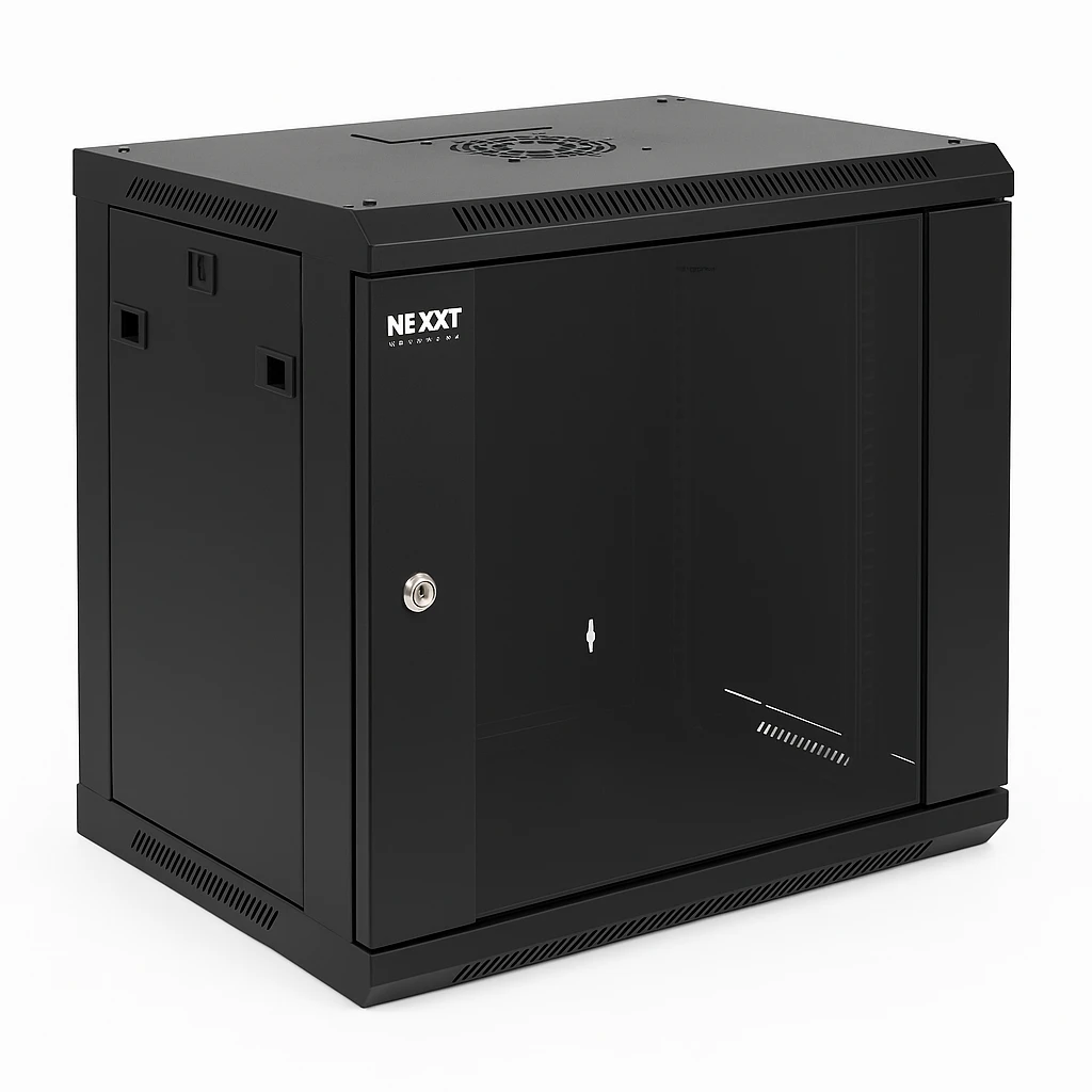 Nexxt Solutions - Rack armario - instalable en pared - RAL 9005, negro barniz - 18U - 19"