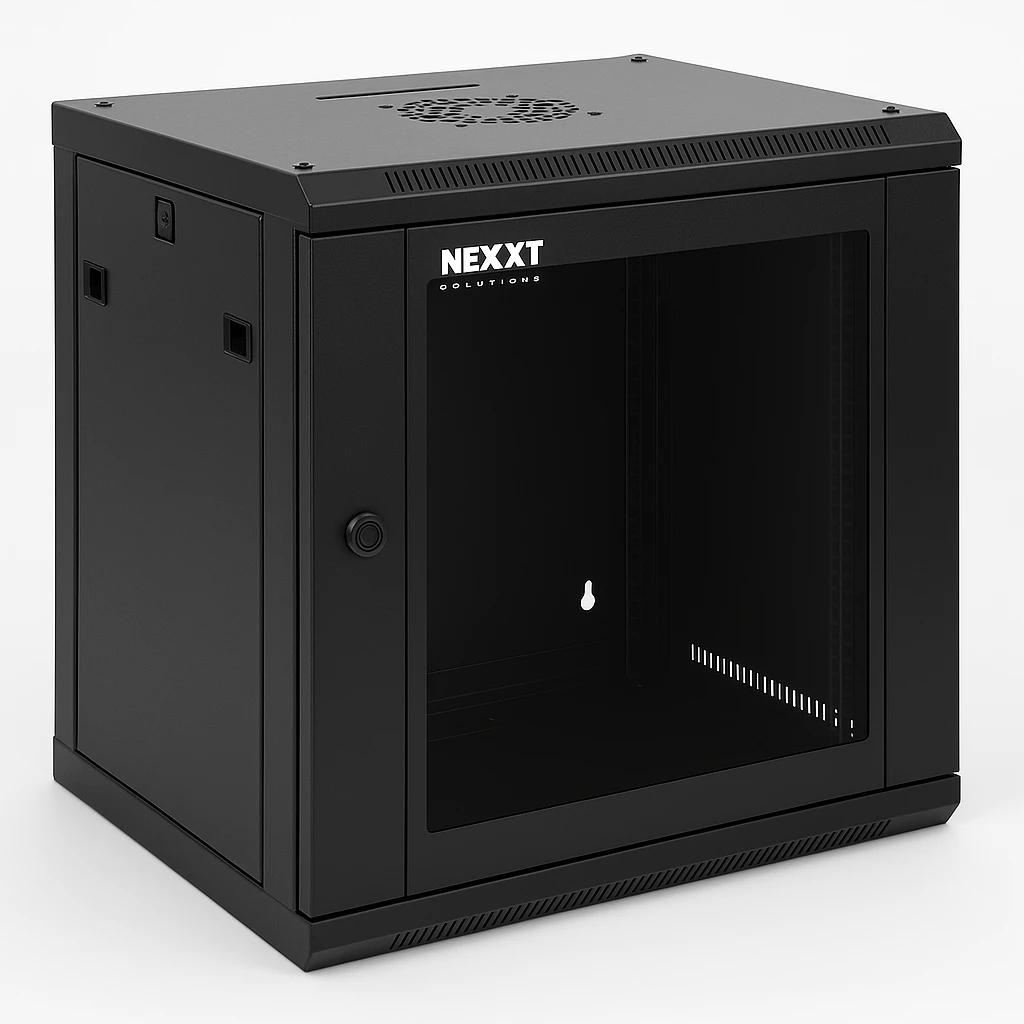 Nexxt Solutions - Rack armario - instalable en pared - RAL 9005, negro barniz - 15U - 19"