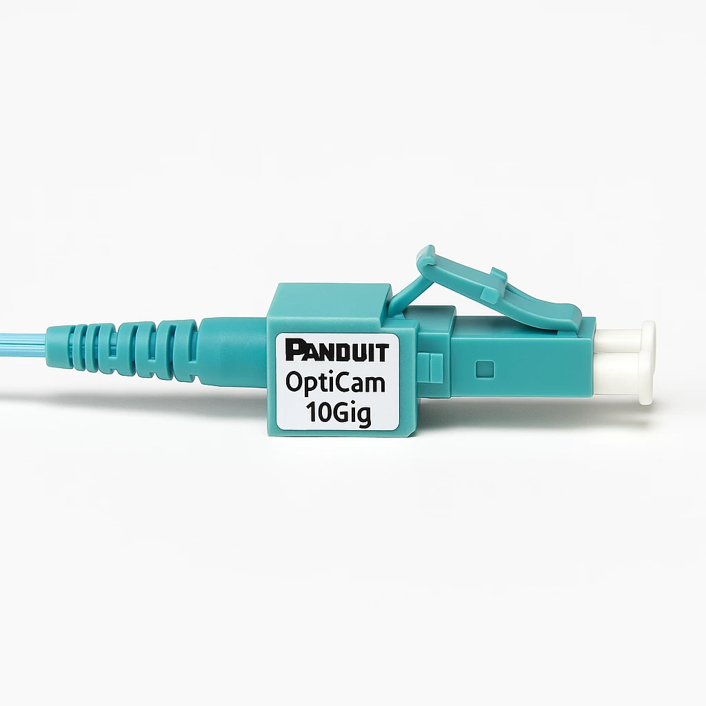 Panduit OptiCam 10Gig - Conector de red - LC de modos múltiples (M) - fibra óptica - 0.9 mm - 50/125 micras - OM3/OM4 - atornillado - agua