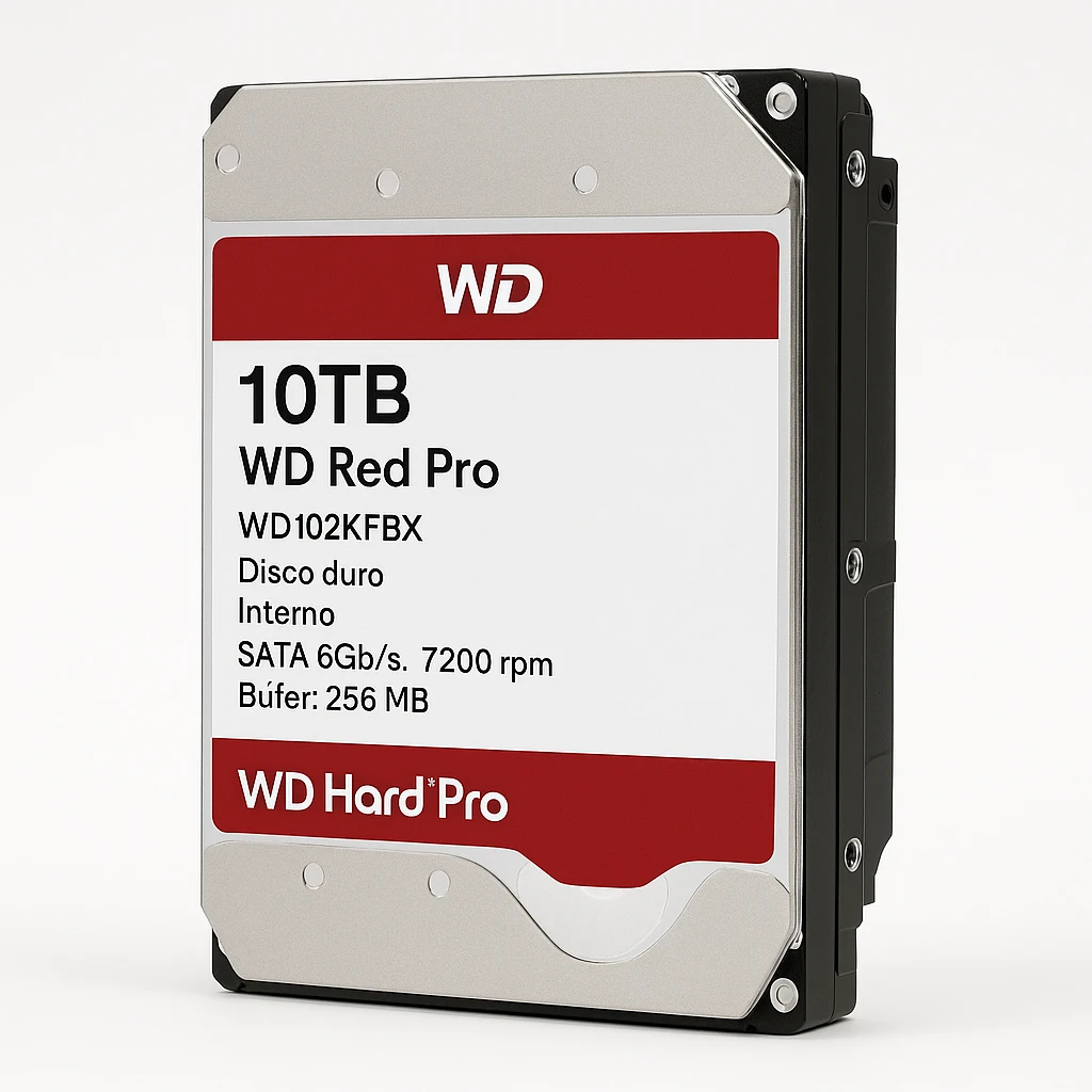 WD Red Pro WD102KFBX - Disco duro - 10 TB - interno - 3.5" - SATA 6Gb/s - 7200 rpm - búfer: 256 MB