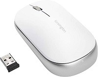 Kensington SureTrack - Ratón - óptico - 4 botones - inalámbrico - 2.4 GHz, Bluetooth 5.0 LE, Bluetooth 3.0 - receptor inalámbrico USB - blanco