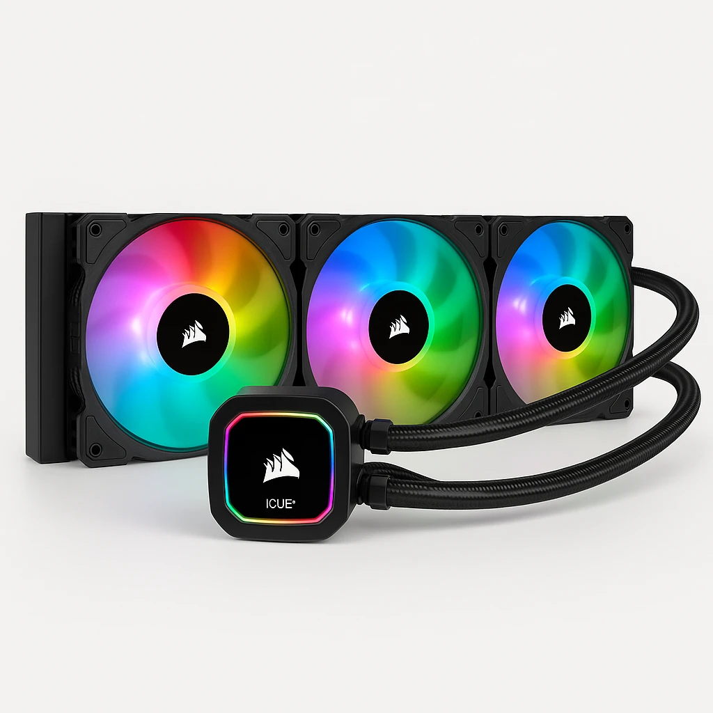 CORSAIR iCUE H150i ELITE CAPELLIX - Sistema de refrigeración líquida del procesador - (para: LGA1150, LGA1151, LGA1155, LGA1156, LGA1200, LGA2011, LGA2011-3, LGA2066, AM4, AM3, AM2+, sTR4, sT