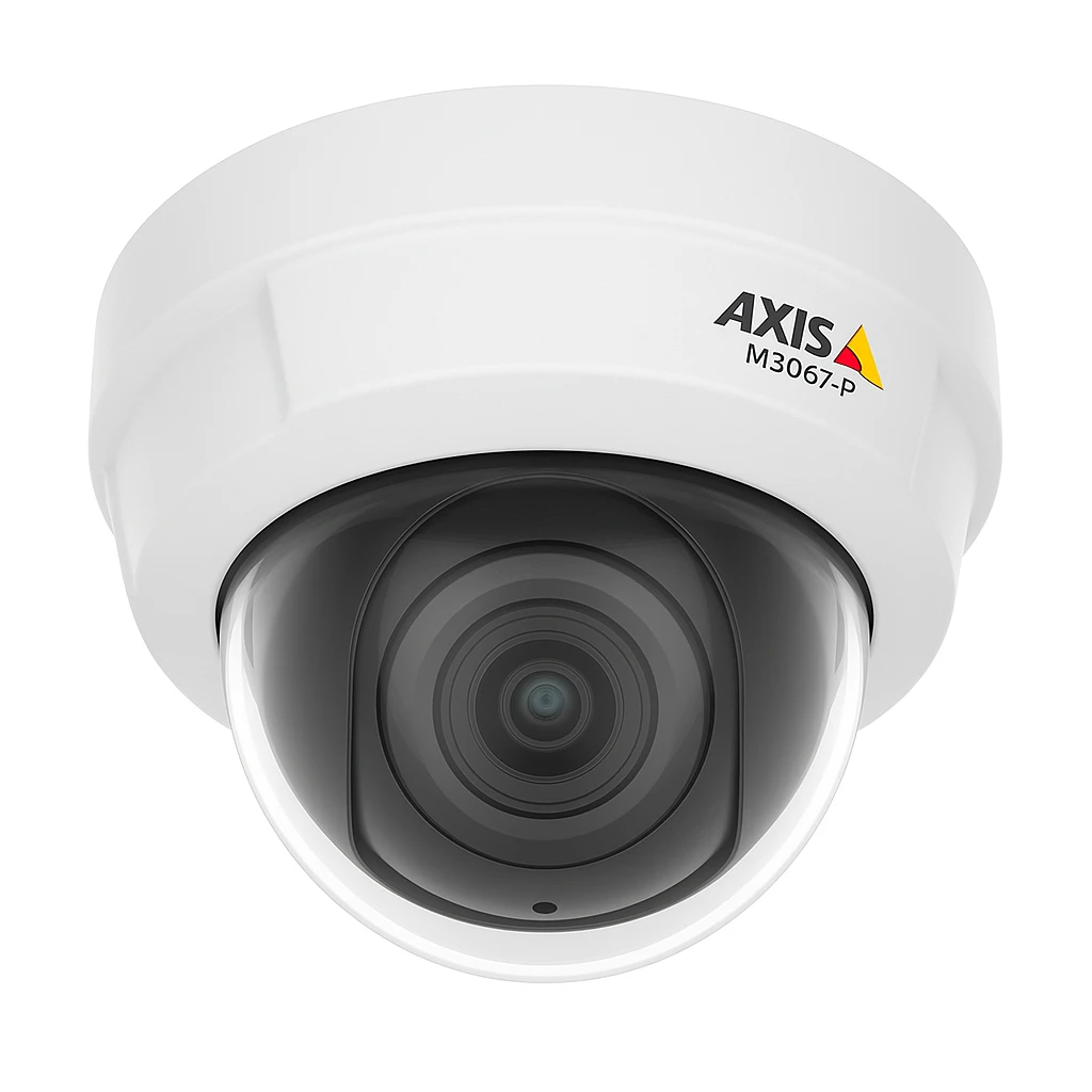 AXIS M3067-P - Cámara de vigilancia de red - cúpula - color (Día y noche) - 6 MP - 2016 x 2016 - iris fijo - focal fijado - audio - LAN 10/100 - MJPEG, H.264, H.265, MPEG-4 AVC - PoE
