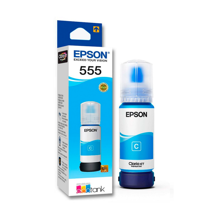 Epson T555 - Cián - original - recarga de tinta - para EcoTank L8160, L8180