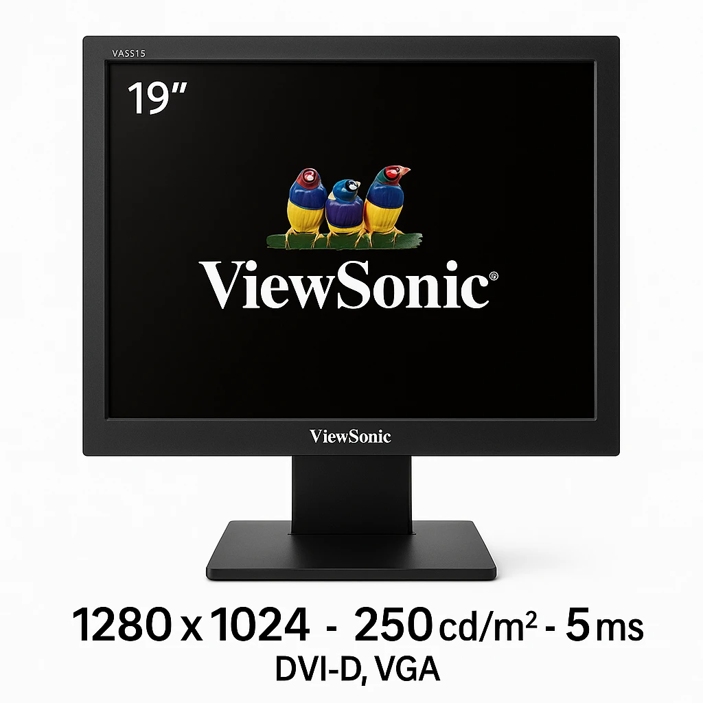ViewSonic VA951S - Monitor LED - 19" - 1280 x 1024 - 250 cd/m² - 5 ms - DVI-D, VGA