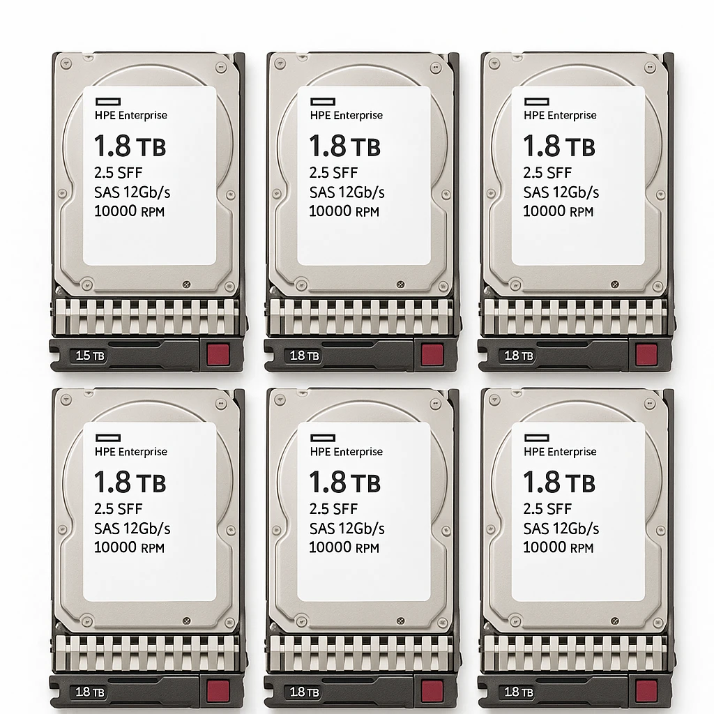 HPE Enterprise - Disco duro - 1.8 TB - 2.5" SFF - SAS 12Gb/s - 10000 rpm (paquete de 6) - para Modular Smart Array 1060 10GBASE-T iSCSI SFF, 1060 12Gb SAS SFF, 1060 16Gb Fibre Channel SFF, 20
