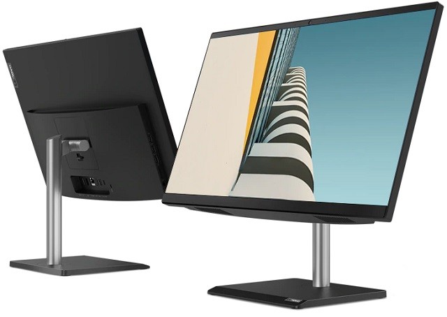 Lenovo V50a-24IMB AIO 11FJ - Todo en uno con soporte de monitor - Core i7 10700T / hasta 4.5 GHz - RAM 8 GB - SSD 256 GB - NVMe - grabadora de DVD - UHD Graphics 630 - Gigabit Ethernet - Win 