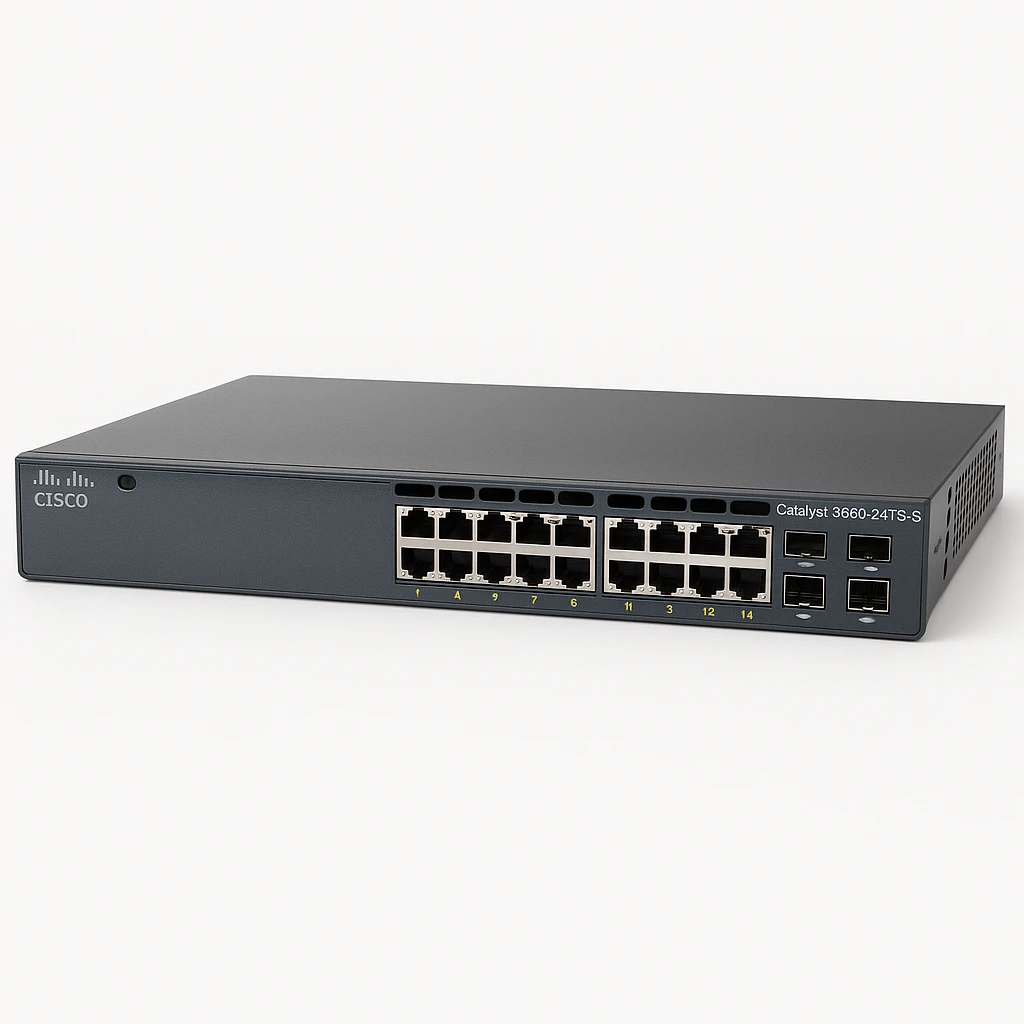Cisco Catalyst 3650-24TS-S - Conmutador - L3 - Gestionado - 24 x 10/100/1000 + 4 x SFP - sobremesa, montaje en rack