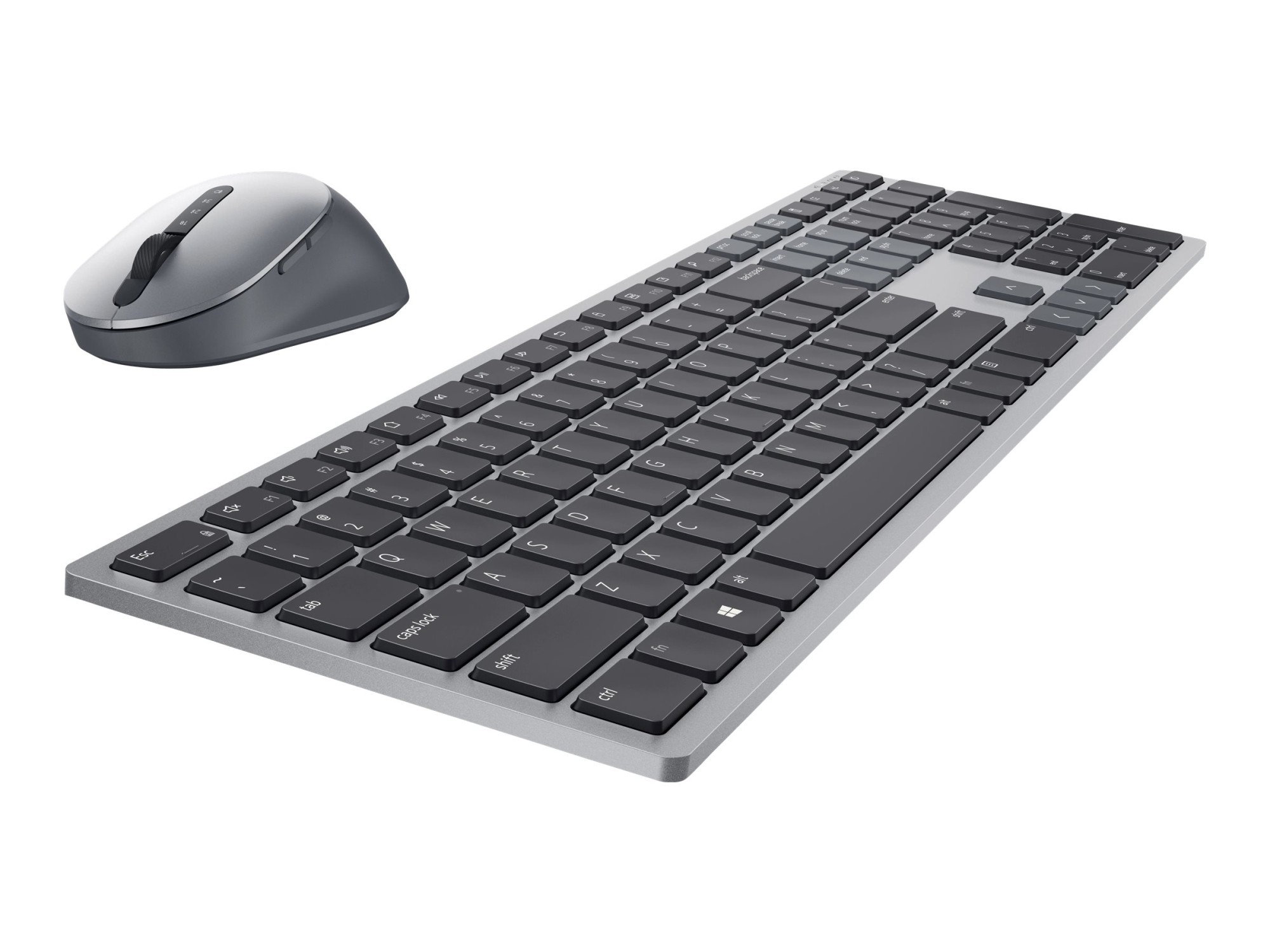 Dell Pro Plus Keyboard and Mouse KM7321W - Juego de teclado y ratón - inalámbrico - 2.4 GHz, Bluetooth 5.0 - QWERTY - español - gris titanio - con 3 años de garantía básica en el hardware