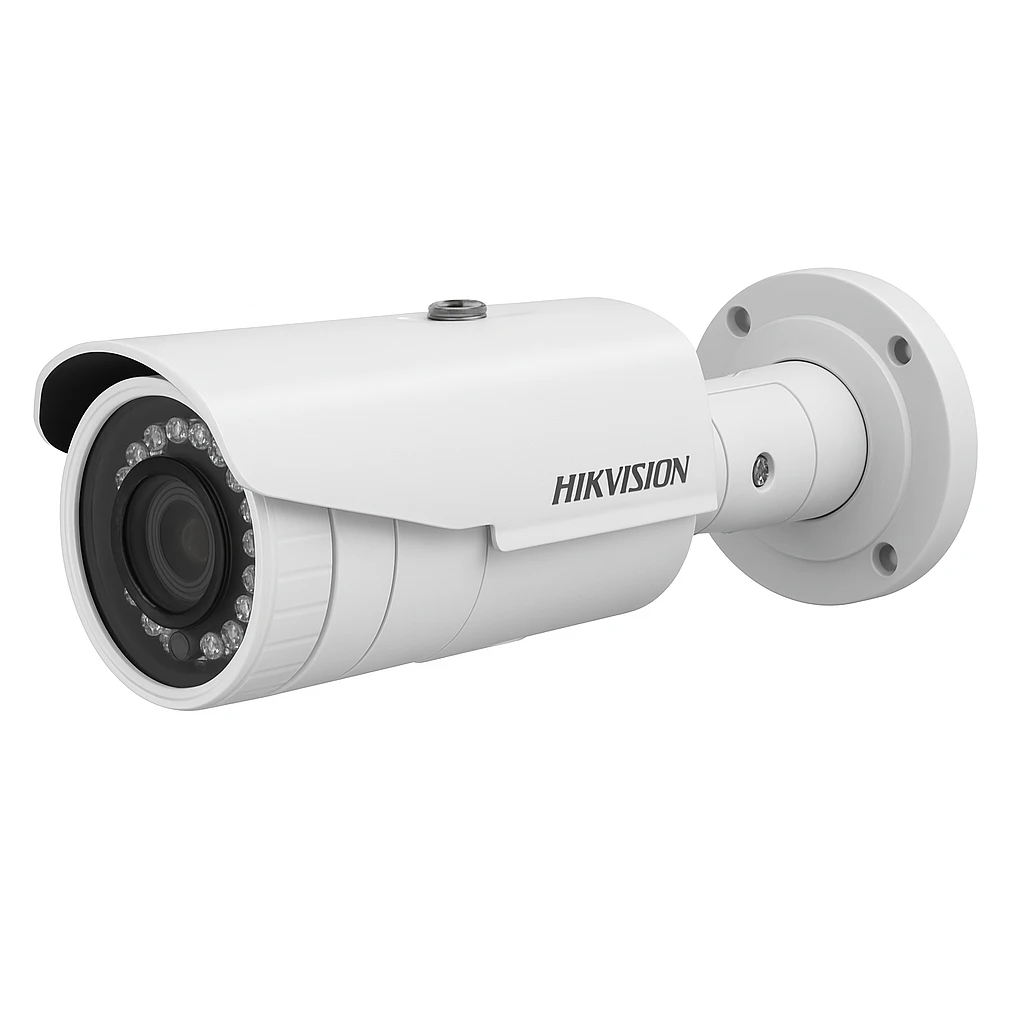 Hikvision IR Bullet Camera DS-2CD2632F-IS - Cámara de vigilancia de red - para exteriores - impermeable - color (Día y noche) - 3 MP - 2048 x 1536 - f14 montaje - vari-focal - LAN 10/100 - MJ