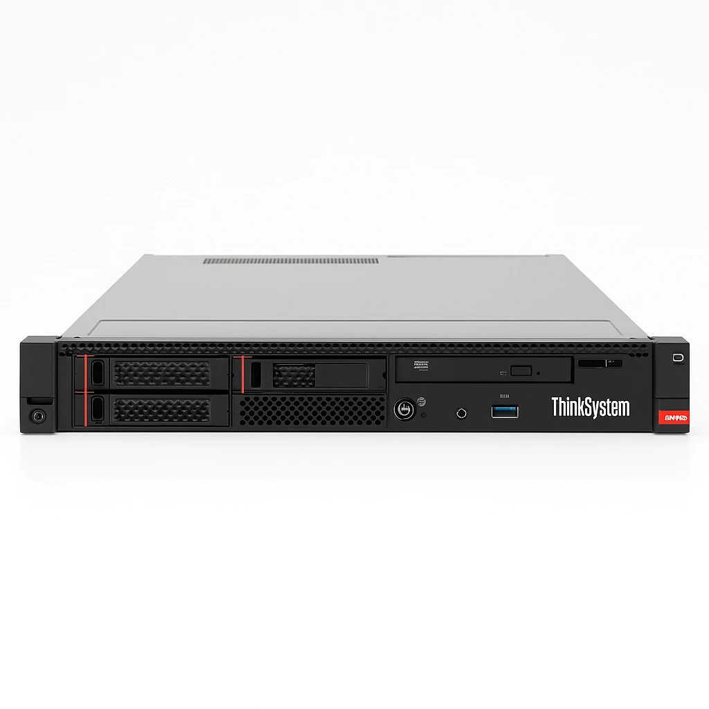 Lenovo ThinkSystem SR630 7X02 - Servidor - se puede montar en bastidor 1U - 2 vías - 1 x Xeon Silver 4214R / hasta 3.5 GHz - RAM 16 GB - SAS - hot-swap 2.5" bahía(s) - sin disco duro - Matrox