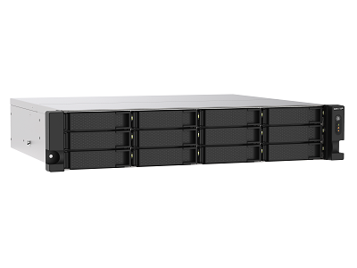 QNAP TS-1273AU-RP - Servidor NAS - 12 compartimentos - montaje en bastidor - SATA 6Gb/s - RAID RAID 0, 1, 5, 6, 10, JBOD, 5 Hot Spare, intercambio en caliente 6, 10 repuesto rápido - RAM 8 GB