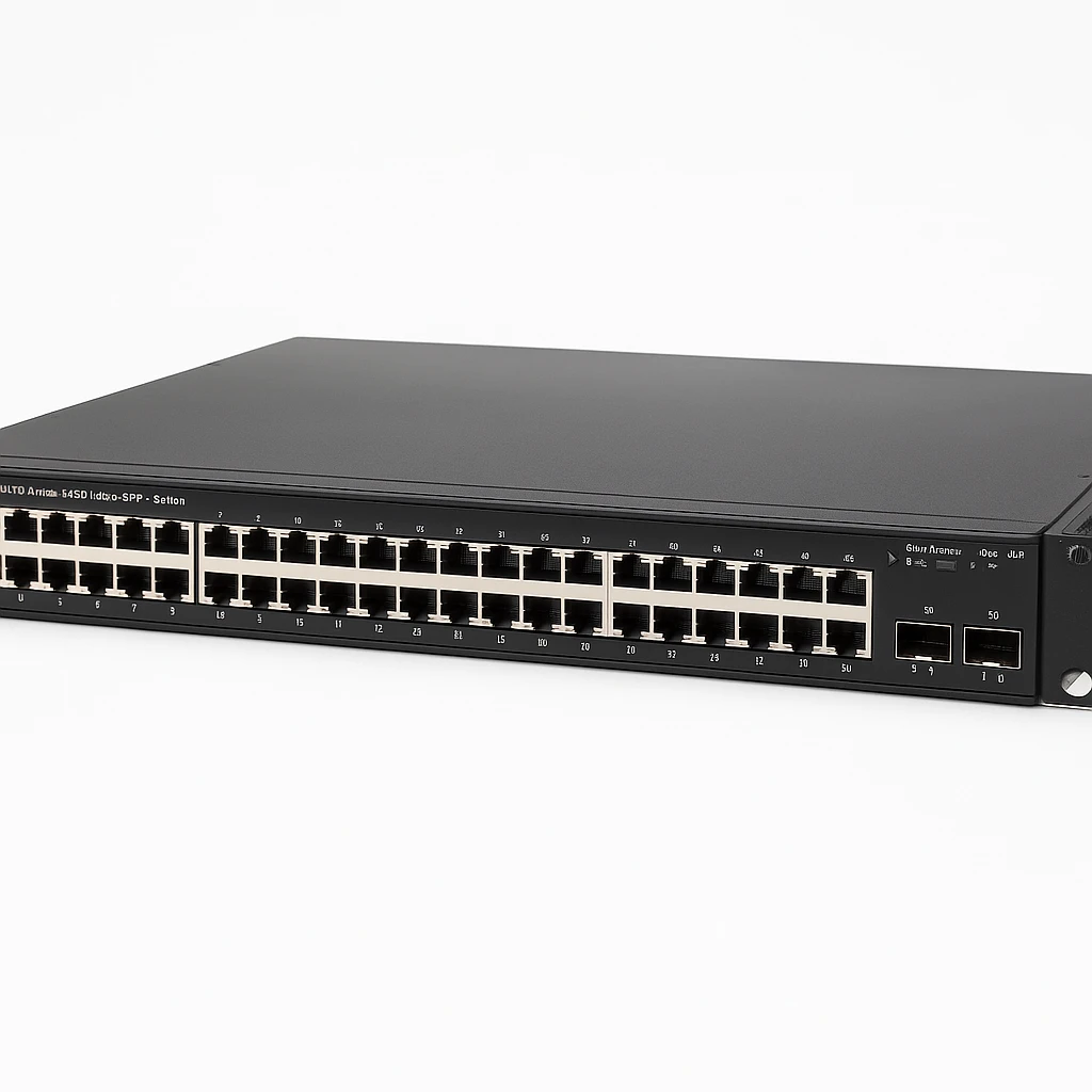 HPE Aruba 6100 48G 4SFP+ Switch - Conmutador - Gestionado - 48 x 10/100/1000 + 4 x 1 Gigabit / 10 Gigabit SFP+ - flujo de aire de lado a lado - montaje en rack