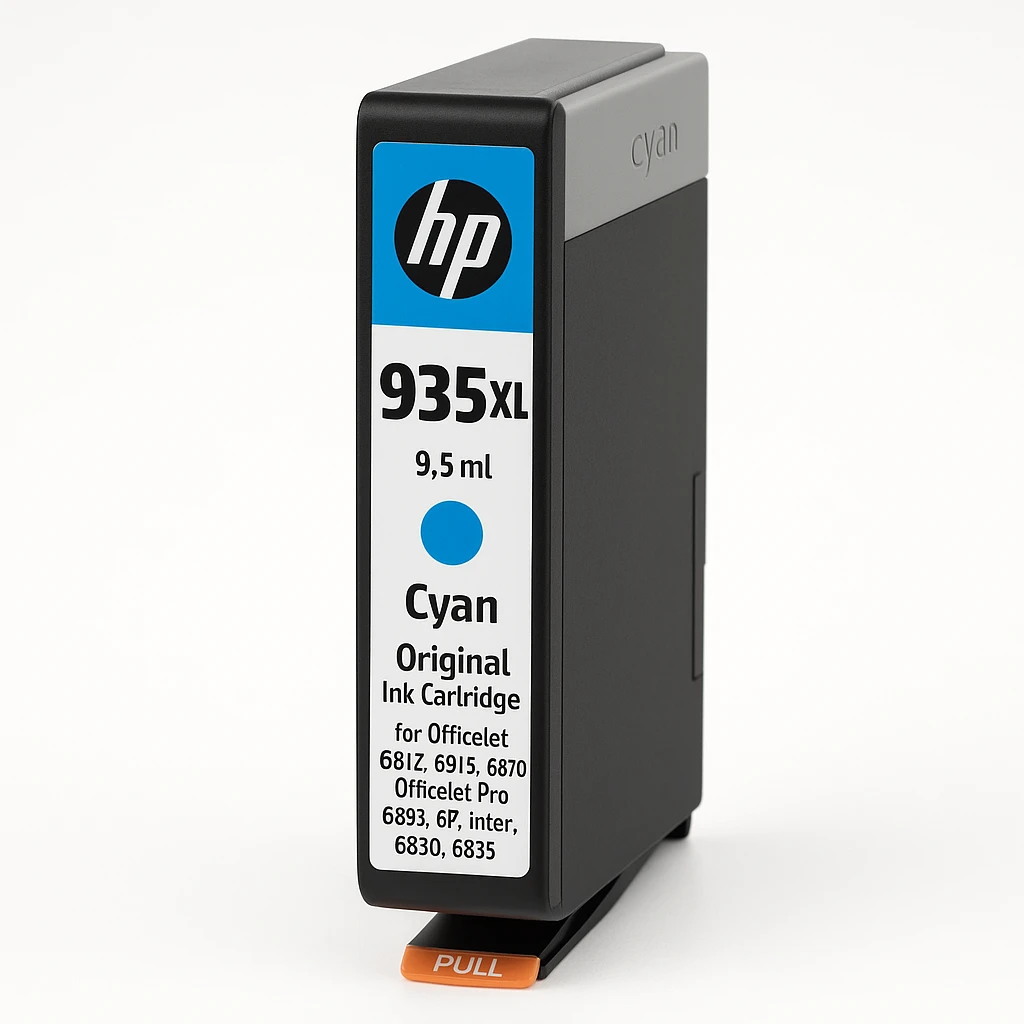 HP 935XL - 9.5 ml - cián - original - cartucho de tinta - para Officejet 6812, 6815, 6820; Officejet Pro 6230, 6230 ePrinter, 6830, 6835