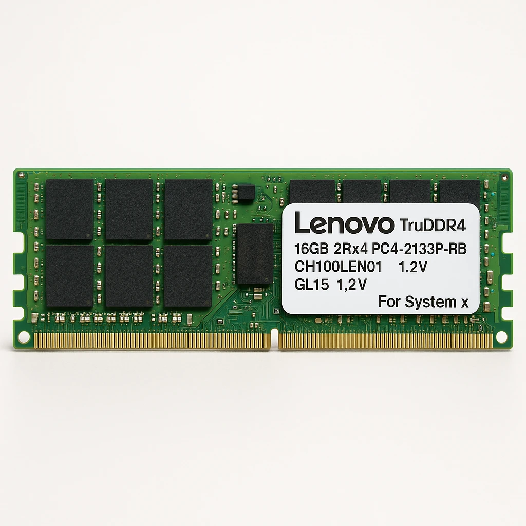 Lenovo TruDDR4 - DDR4 - módulo - 16 GB - DIMM de 288 contactos - 2133 MHz / PC4-17000 - CL15 - 1.2 V - registrado - ECC - para System x3550 M5 5463; x3650 M5 5462; x3850 X6 6241; x3950 X6 624