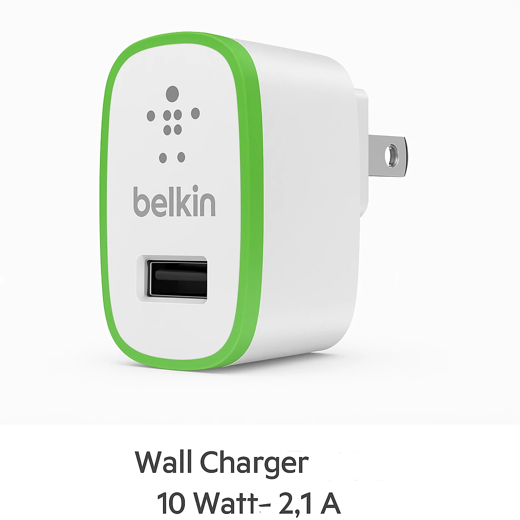 Belkin Wall Charger - Adaptador de corriente - 10 vatios - 2.1 A (USB) - blanco, verde