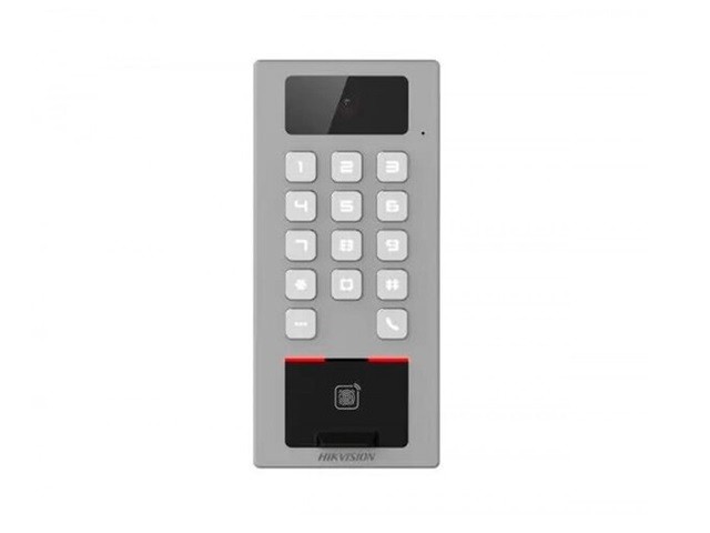 Hikvision - Access control terminal with fingerprint reader and camera - Video intercom system - Supports card and PIN