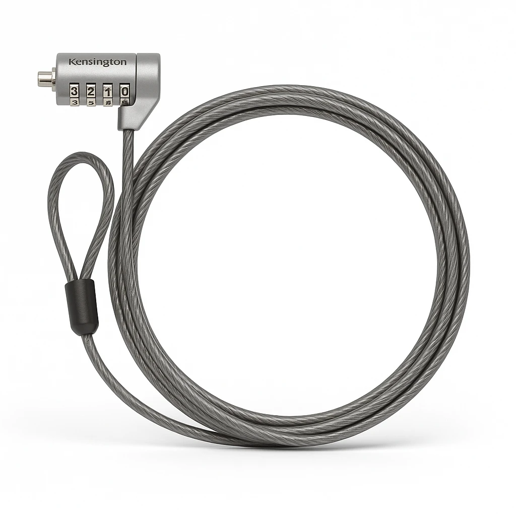 Kensington Combination Ultra Laptop Lock - Bloqueo de cable de seguridad - gris - 1.8 m