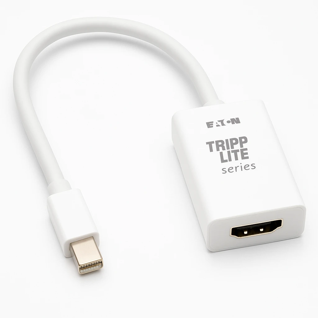 Eaton Tripp Lite Series 6in Mini DisplayPort to HDMI Adpater Converter mDP to HDMI M/F 6" - Adaptador de vídeo - Mini DisplayPort macho a HDMI hembra - 15.2 cm - blanco