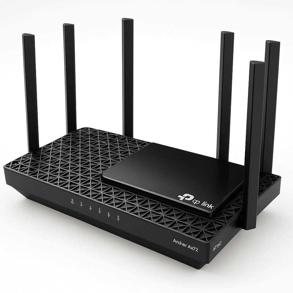 TP-LINK Archer AX72 V1 - Enrutador inalámbrico conmutador de 4 puertos - 1GbE - Wi-Fi 6 - Doble banda