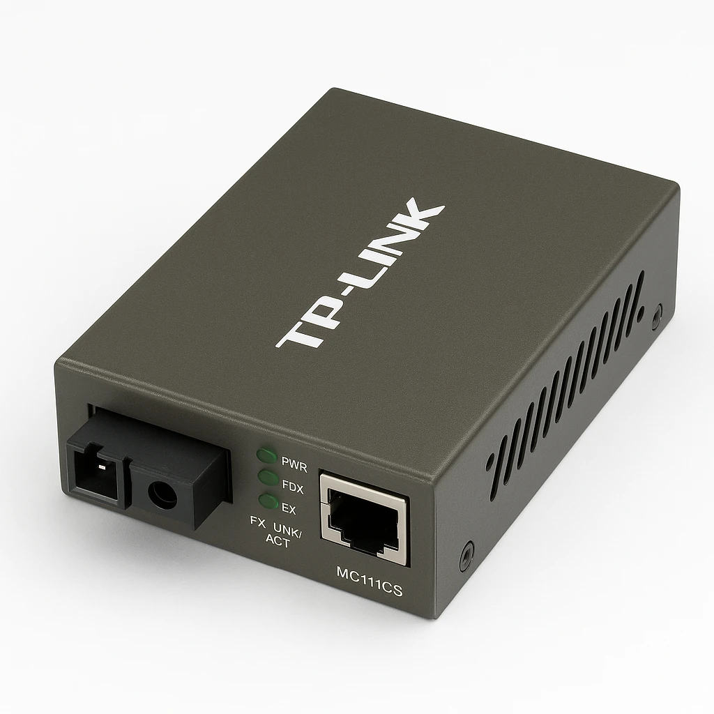 TP-Link MC111CS - Conversor de soportes de fibra - 100Mb LAN - 10Base-T, 100Base-FX, 100Base-TX - RJ-45 / modo sencillo SC - hasta 20 km - 1550 (TX) / 1310 (RX) nm