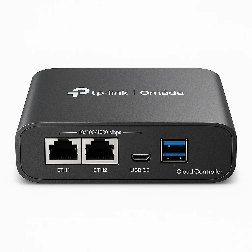 TP-Link Omada Cloud Controller - 2× 10/100/1000 Mbps Ethernet Ports - 1× USB 3.0 Port - Cloud Access - Centralized Management for up to 500 Omada EAPs