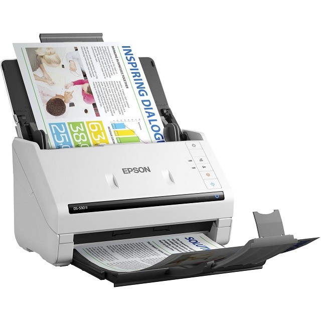 Epson DS-530 II - Escáner de documentos - hasta 35 ppm/70 ipm1, impresión a doble cara en 1 pasada - ADF 50 páginas - 600dpi - 27g/m2-413g/m2 - TWAIN / ISIS - Ciclo de trabajo diario 4,000 pá