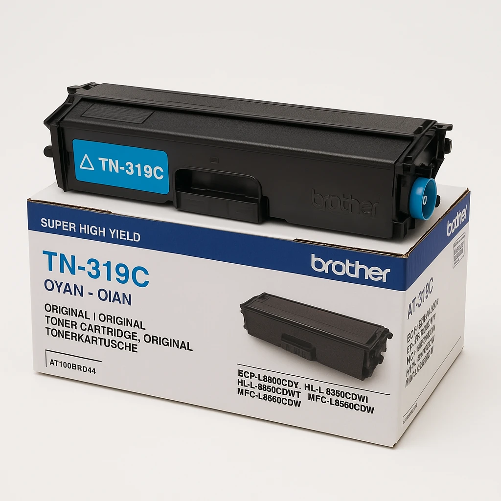Brother TN319C - Súper Alto Rendimiento - cián - original - cartucho de tóner - para Brother DCP-L8400CDN, HL-L8350CDW, HL-L8350CDWT, MFC-L8600CDW, MFC-L8850CDW