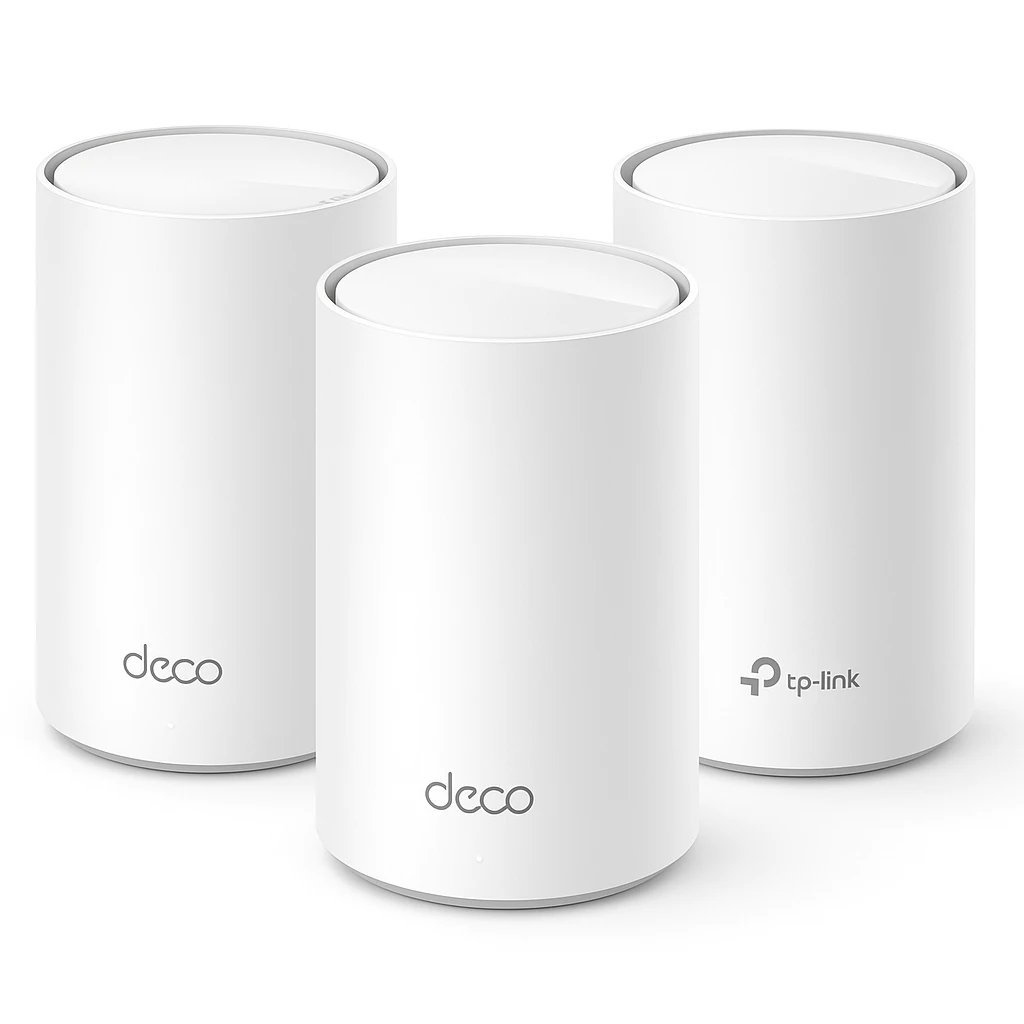 TP-LINK Deco X50 - Sistema Wi-Fi - (3 enrutadores) - hasta 6500 pies cuadrados - malla 1GbE - Wi-Fi 6 - Doble banda