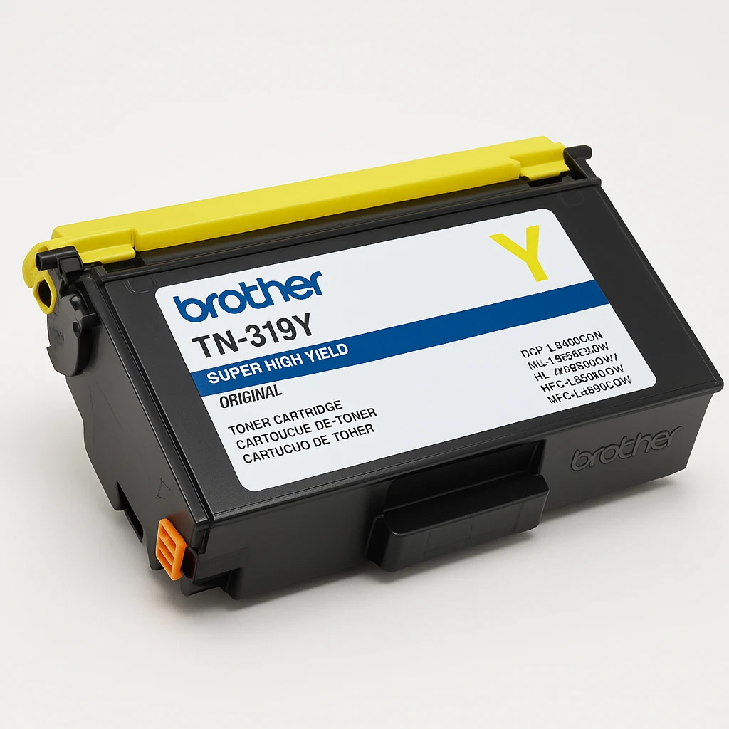 Brother TN319Y - Súper Alto Rendimiento - amarillo - original - cartucho de tóner - para Brother DCP-L8400CDN, HL-L8350CDW, HL-L8350CDWT, MFC-L8600CDW, MFC-L8850CDW
