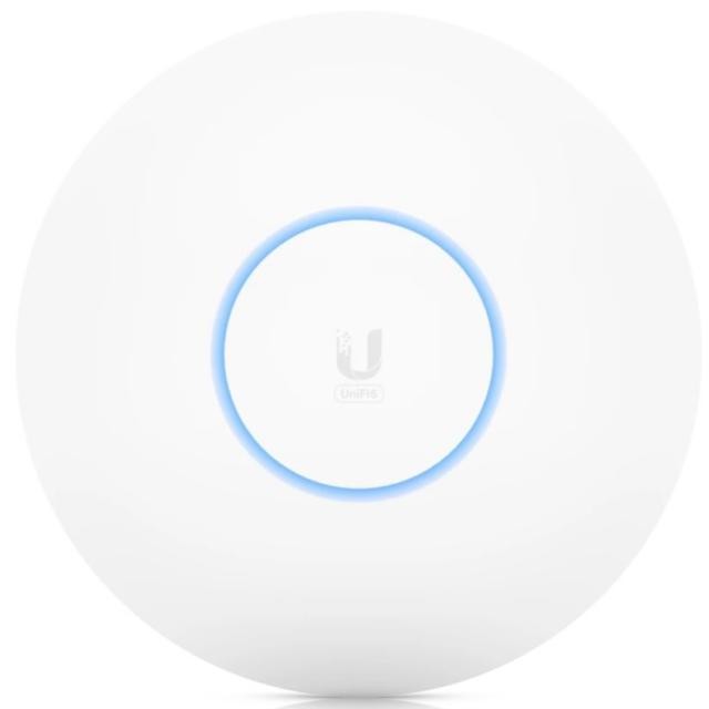 Ubiquiti - U6-LR - Wireless access point - Ø220 x 48 mm - 48V 0.5A PoE adapter (Not included) - LEDs White/blue - Certifications CE/FCC/IC