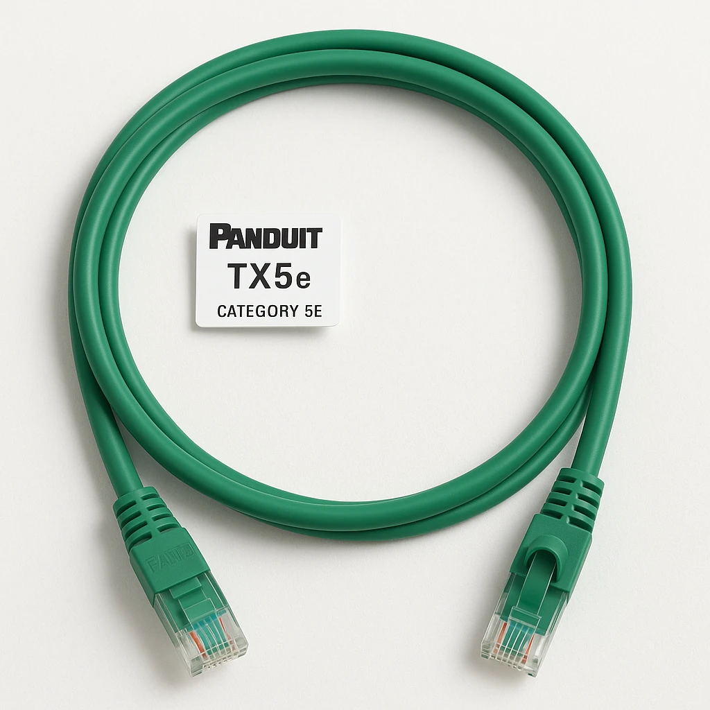 Panduit TX5e - Cable de interconexión - RJ-45 (M) a RJ-45 (M) - 2.1 m - UTP - CAT 5e - sin enganches, trenzado - verde