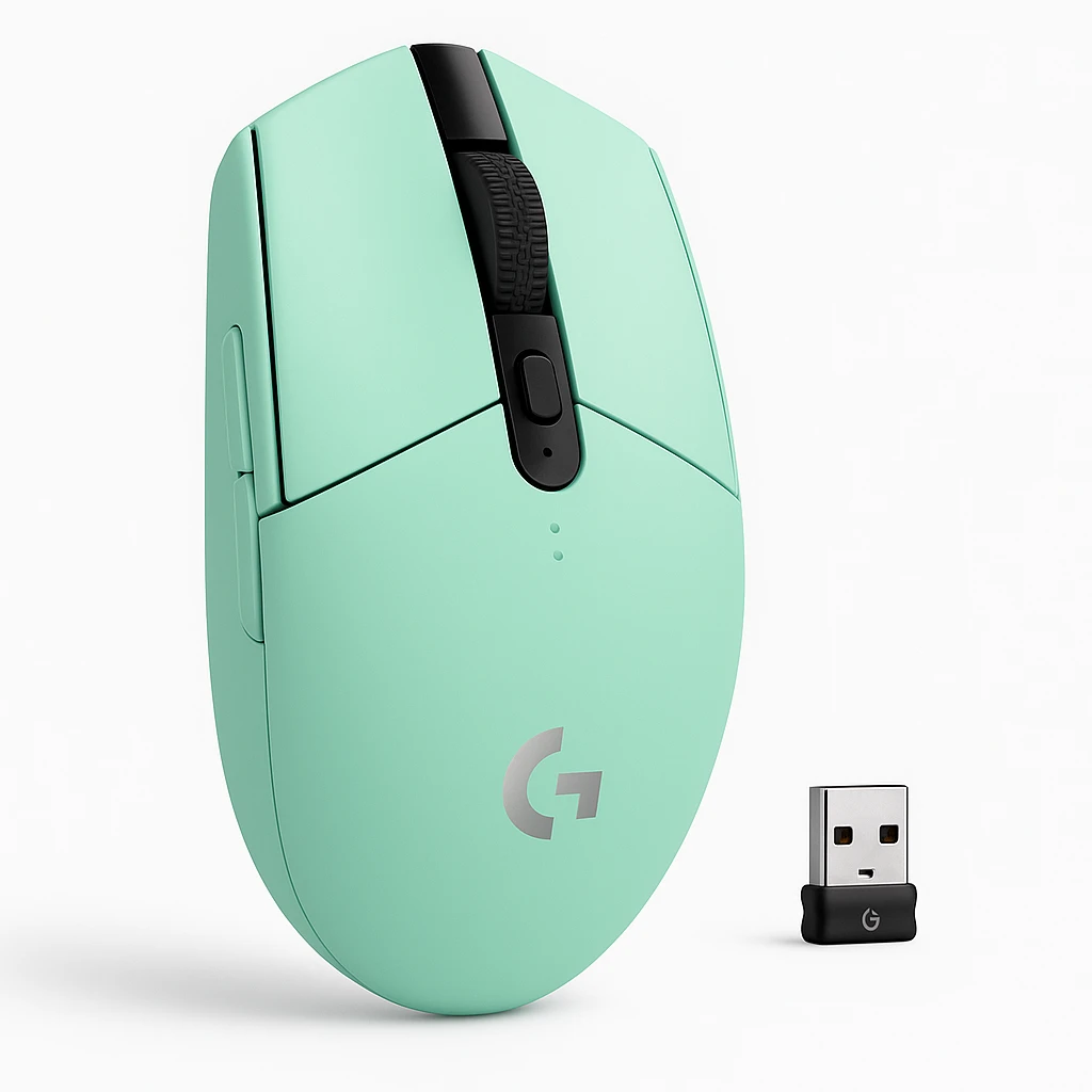 Logitech G G305 - Ratón - óptico - 6 botones - inalámbrico - 2.4 GHz - receptor inalámbrico USB - menta