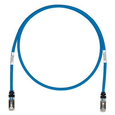 Panduit TX6A 10Gig - Cable de interconexión - RJ-45 (M) a RJ-45 (M) - 1 m - SFTP - CAT 6a - atornillado, sin halógenos, sin enganches, trenzado - azul