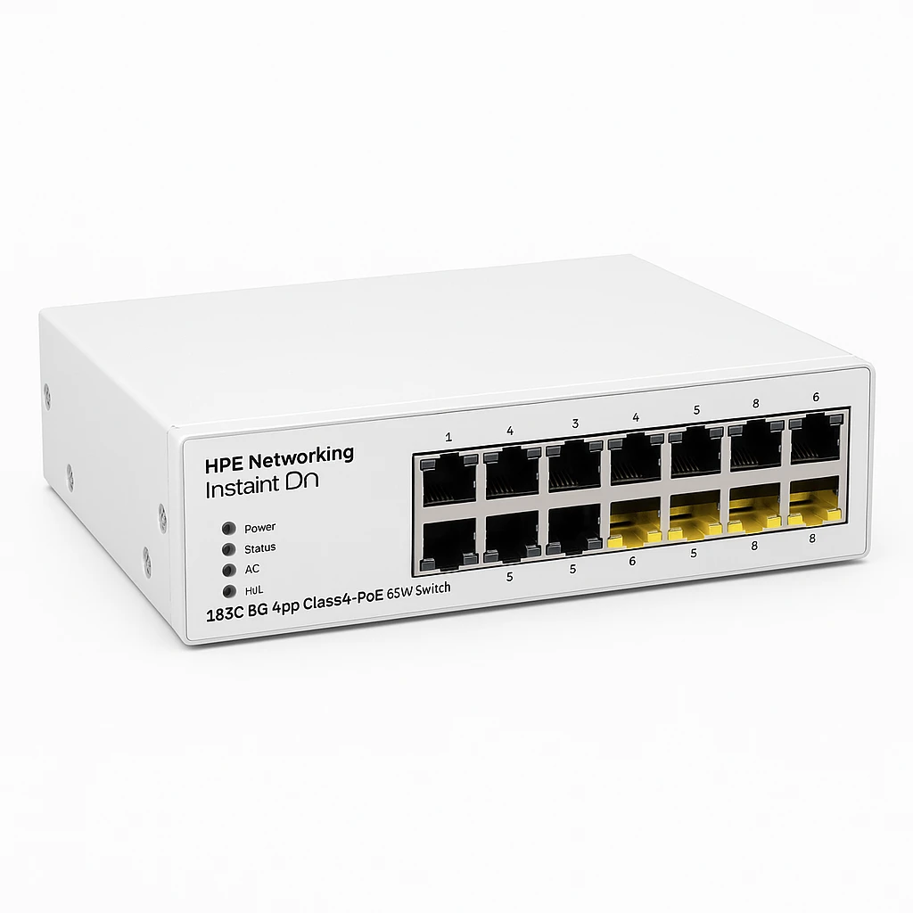 HPE Networking Instant On 1830 8G 4p Class4 PoE 65W Switch - Conmutador - inteligente - 4 x 10/100/1000 + 4 x 10/100/1000 (PoE+) - sobremesa, montaje en rack - PoE+ (65 W)