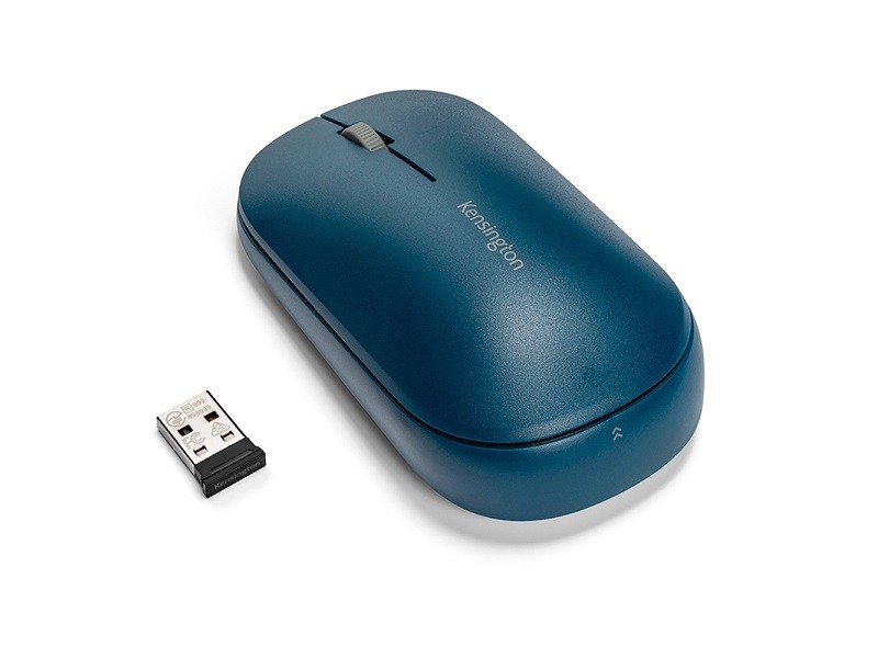 Kensington SureTrack - Ratón - óptico - 4 botones - inalámbrico - 2.4 GHz, Bluetooth 5.0 LE, Bluetooth 3.0 - receptor inalámbrico USB - azul