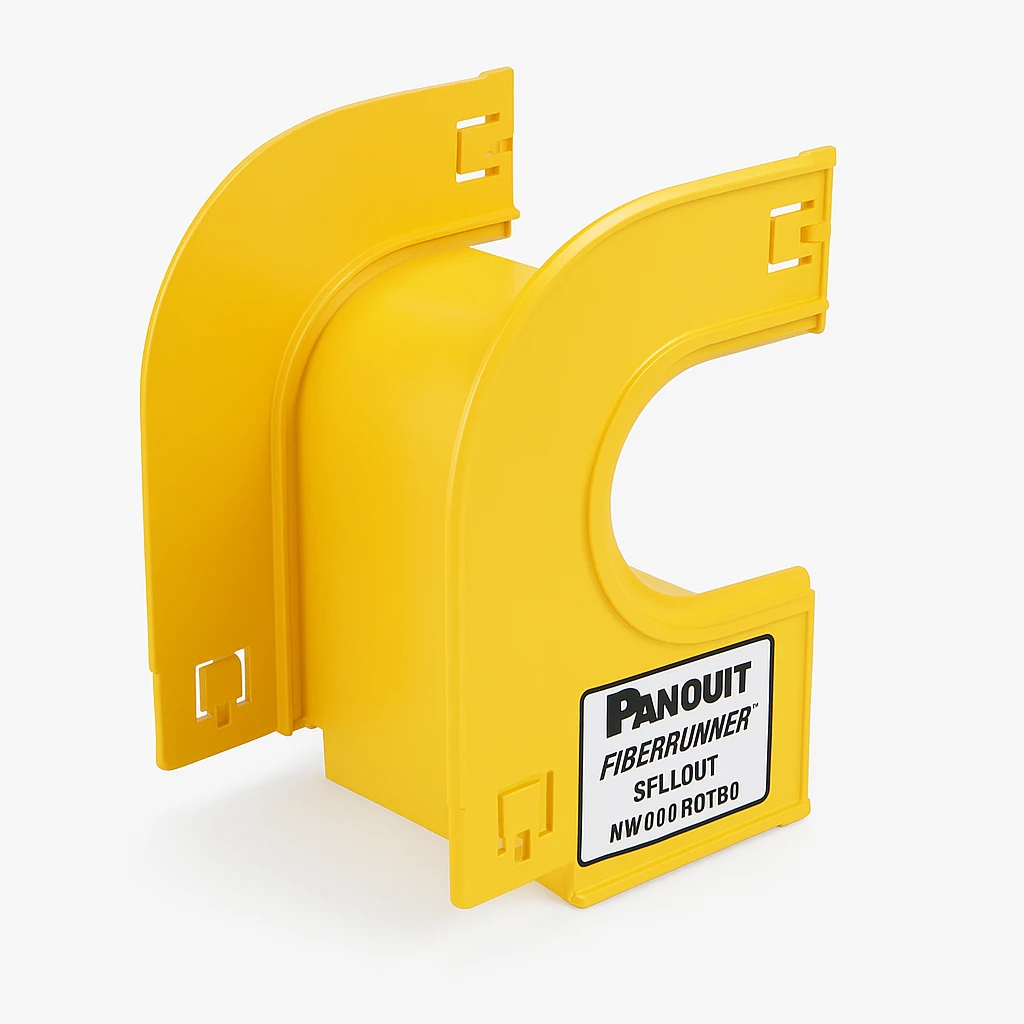 Panduit FiberRunner - Unión de desbordamiento para conducto para cables - amarillo