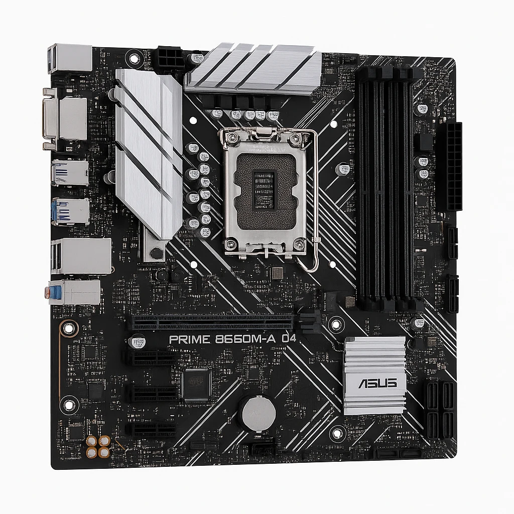 ASUS PRIME B660M-A D4 - Placa base - micro ATX - Socket LGA1700 - B660 Chipset - USB 3.2 Gen 1, USB-C Gen1, USB 3.2 Gen 2 - Gigabit LAN - Tarjeta gráfica (CPU necesaria) - HD Audio (8-canales