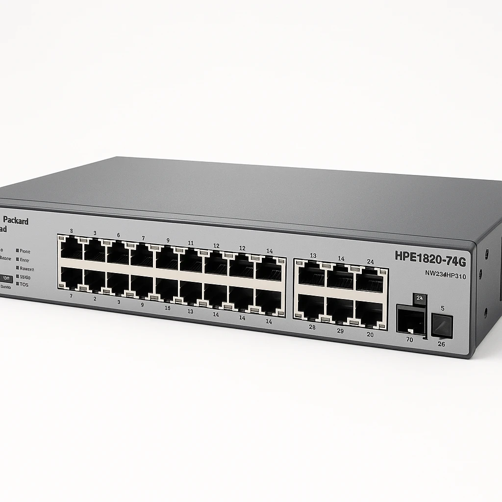 HPE 1820-24G - Conmutador - Gestionado - 24 x 10/100/1000 + 2 x Fast Ethernet/Gigabit SFP - sobremesa, montaje en rack
