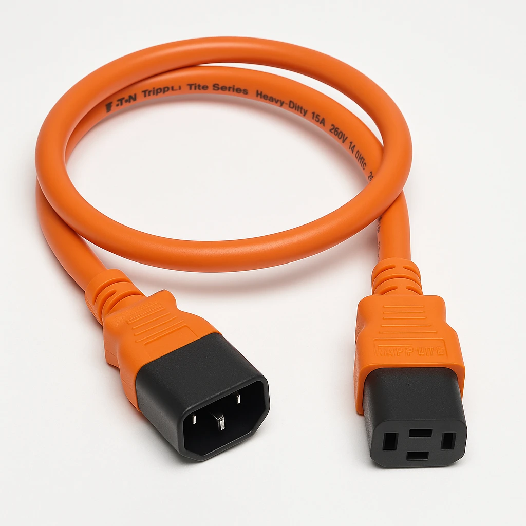 Eaton Tripp Lite Series Power Cord C14 to C15 - Heavy-Duty, 15A, 250V, 14 AWG, 3 ft. (0.91 m), Orange - Cable de alimentación - IEC 60320 C14 a IEC 60320 C15 - 250 V - 15 A - 90 cm - moldeado