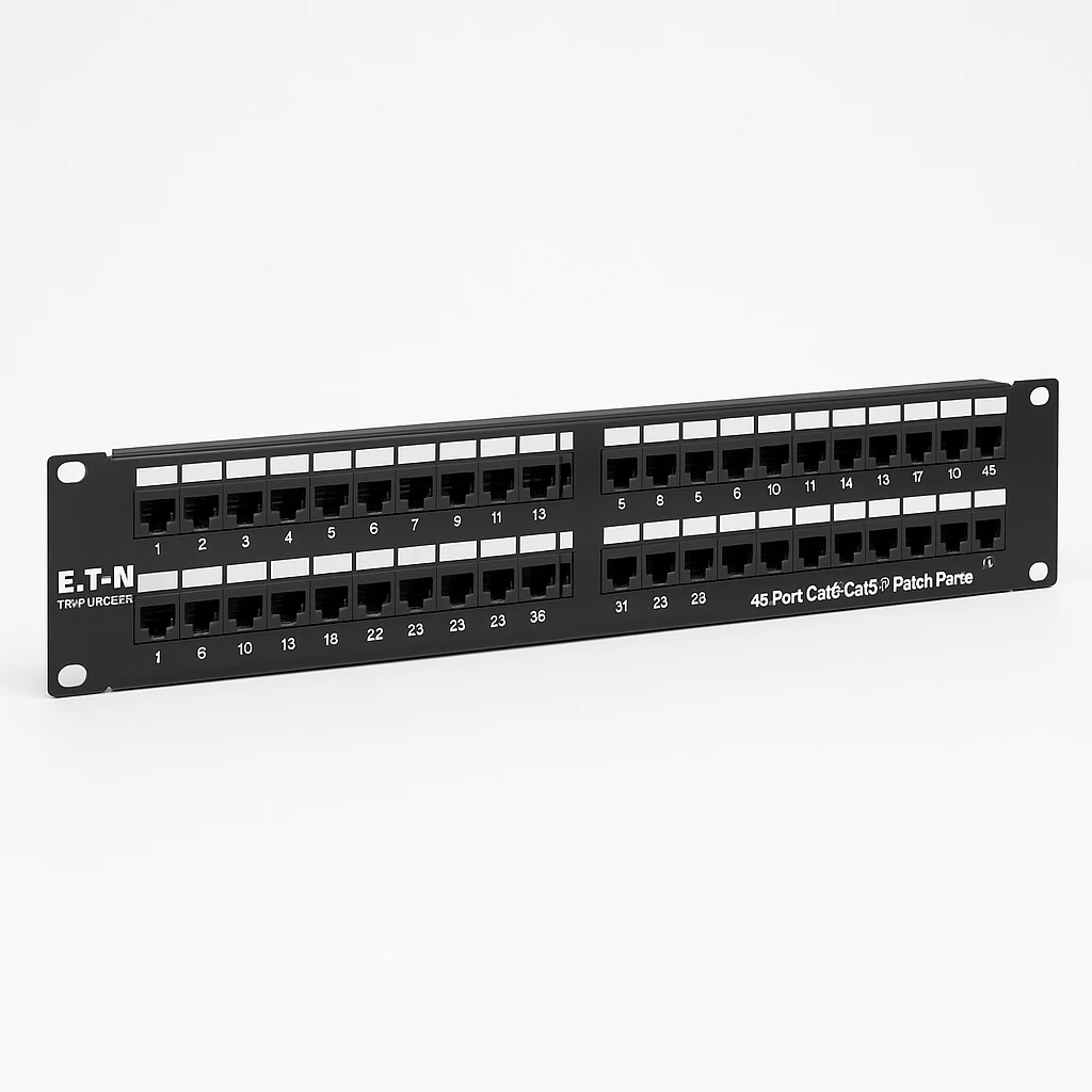Eaton Tripp Lite Series 48-Port Cat6 Cat5 Patch Panel Rackmount 110 Punch Down RJ45 Ethernet 1URM 568B - Tablero de conexiones - CAT 6 - 19" - 48 puertos