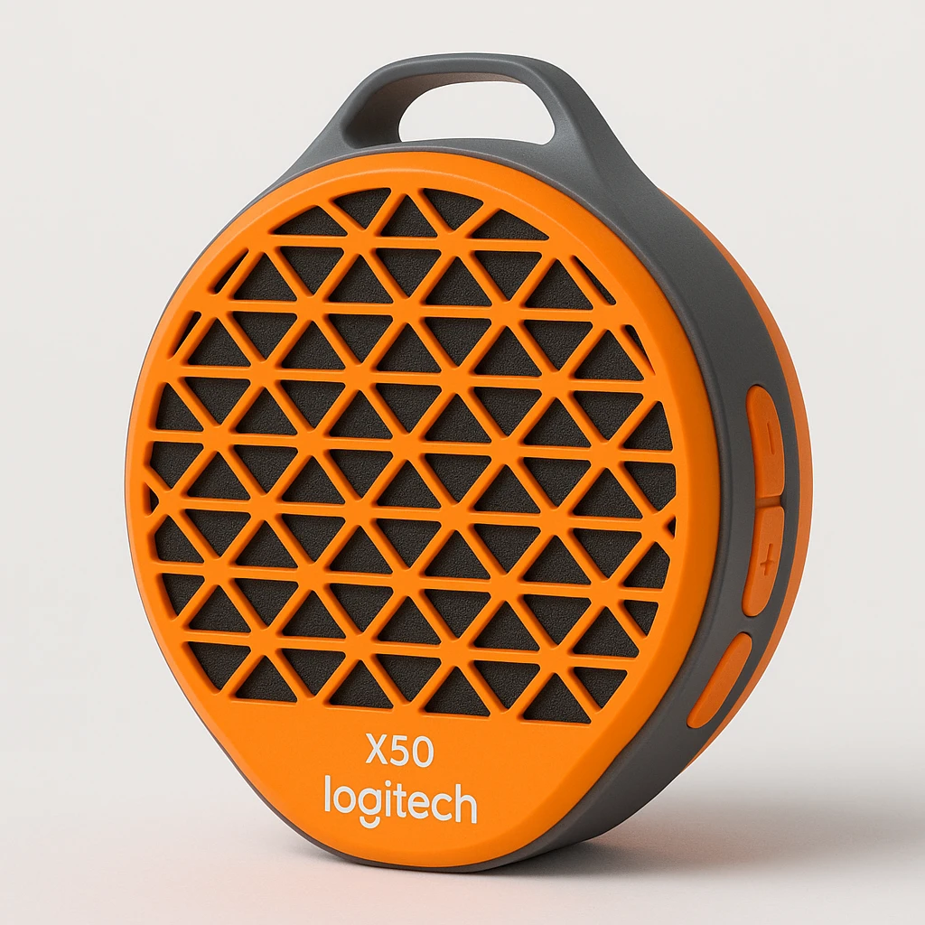 Logitech X50 - Altavoz - para uso portátil - inalámbrico - Bluetooth - 3 vatios - naranja