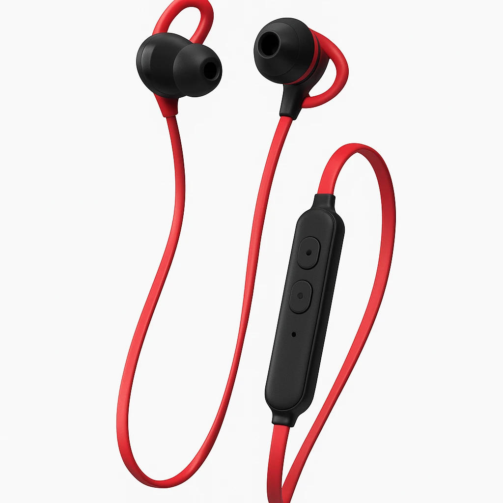 HyperX Cloud Buds - Auriculares internos con micro - en oreja - barboquejo - Bluetooth - inalámbrico - negro, rojo